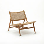 SOLARA Outdoor Teak Lounge Armchair Burmese Teak Polypropylene Rope for Patio Balcony Garden