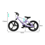 VOLTUS 12/18 Inch Kids Mountain Bike with Magnesium Alloy Frame, Dual Disc Brake, Suspension Fork and Integrated Wheels - Purple