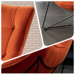 LIVARA EC1150 Velvet Minimalist Style Leisure Chair