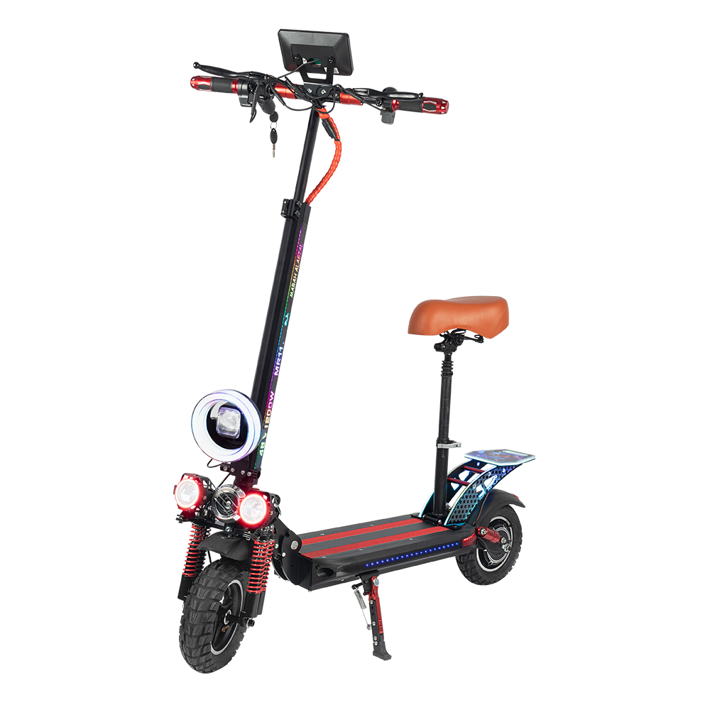 GLIDER YE Scooter 8 Portable Electric Lithium 1200W Battery - Red
