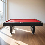 CUETIQ P038 Black / MDF Foldable Billiard 7FT Table Option, Fixed - Frame