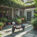 GLIDER YE Scooter 8 Portable Electric Lithium 1200W Battery - Red