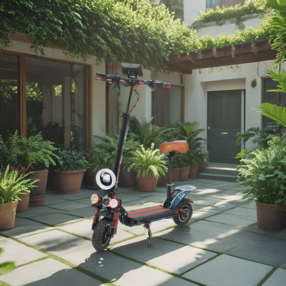 GLIDER YE Scooter 8 Portable Electric Lithium 1200W Battery - Red