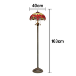 LIVARA Crystal Lamp E27 High-Temperature Floor Pendant, Glow Shade, Height Soft Adjustable - Copper Zipper for Switch, Wine Glass Socket, - Dual