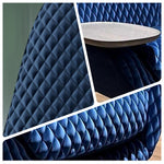 LIVARA EC1149 Hardware Frame Chair Silk Solid Leisure Wood Velvet - and Blue