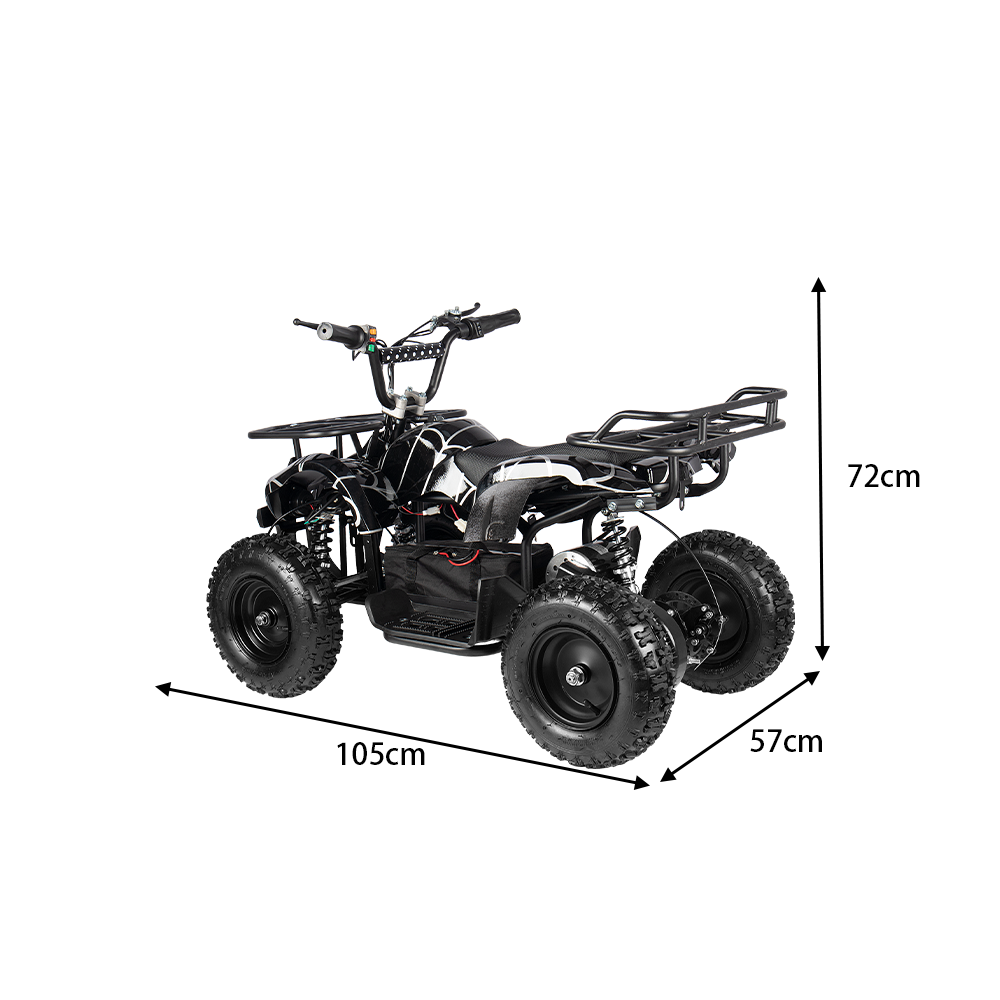 MOVO HE-K1 Lithium 12Ah Battery 36V Quad 500W Bike-Black