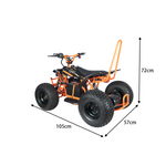 MOVO HE-K5A Lithium 12Ah 36V 500W Battery Quad Bike- Orange