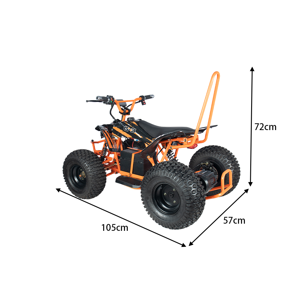 MOVO HE-K5A Lithium 12Ah 36V 500W Battery Quad Bike- Orange