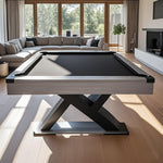 CUETIQ P028 MDF Pool Accessories Snooker Billiards Free Black Table 7FT with Kingkong Pack