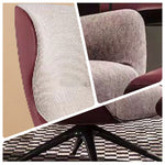 LIVARA EC1160 Leather Frame Ultra-Fiber Leisure Metal Chair