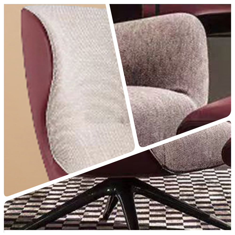 LIVARA EC1160 Leather Frame Ultra-Fiber Leisure Metal Chair