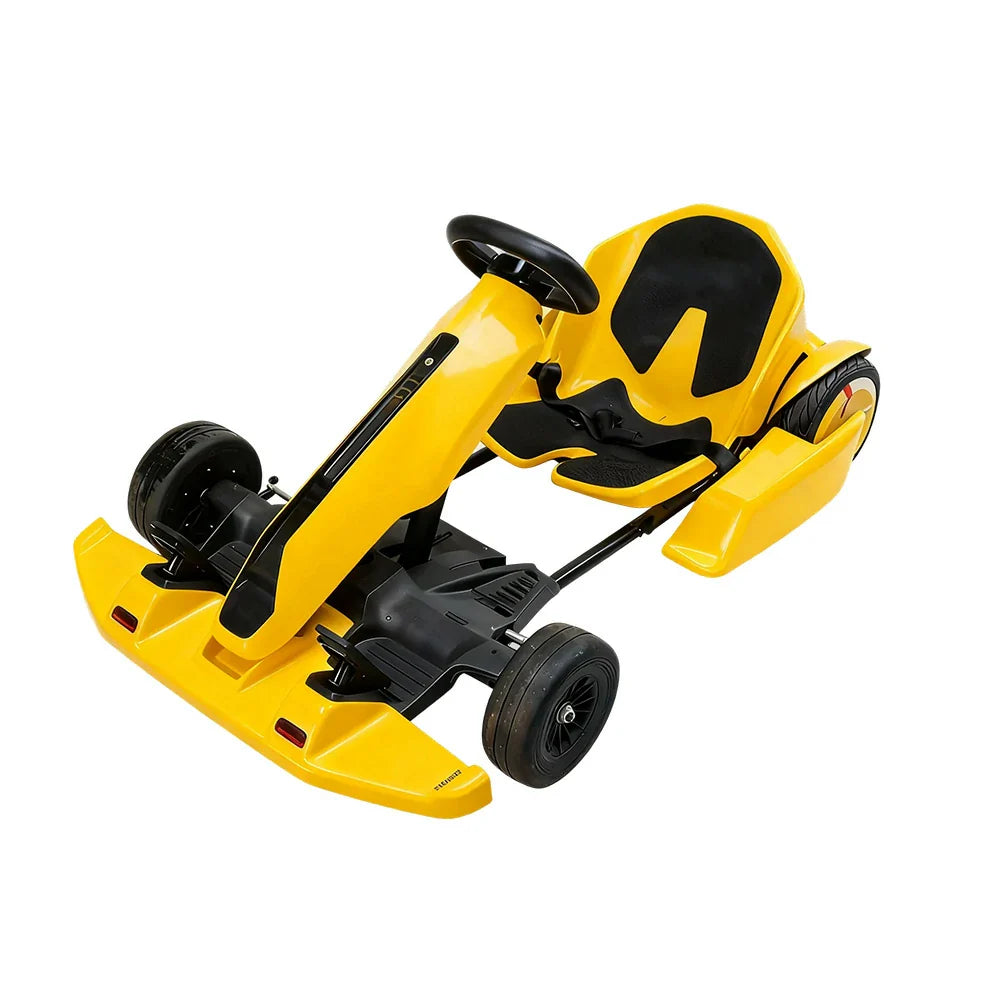 GLIDER 54V4.4A Kids Electric Go Kart Adjustable Frame Lithium Battery Drift Style Ride On Yellow