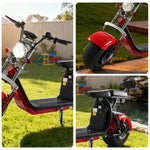 AKEZ Harley Electric Bike 60V 1500/2000W Brushless Motor, Dual Suspension System, Dual Removable Lithium Battery, 8-inch Tyres & Waterproof Base Cruise at 25km/h Unlock More Power (Details Inside)*