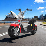 AKEZ Harley Electric Scooter 60V 1500W/2000W Brushless Motor, Dual Suspension, Dual Removable Lithium Battery, 10-inch Tyres Cruise at 25km/h Unlock More Power (Details Inside)*