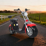 AKEZ Harley Electric Scooter 60V 1500W/2000W Brushless Motor, Dual Suspension, Dual Removable Lithium Battery, 10-inch Tyres Cruise at 25km/h Unlock More Power (Details Inside)*