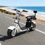 AKEZ Harley Electric Scooter 60V 1500W/2000W Motor, Dual Removable Lithium Batteries, 10-inch Tyres & Backrest Comfort Design Cruise at 25km/h Unlock More Power (Details Inside)*