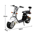 AKEZ Harley Electric Scooter 60V 1500W/2000W Motor, Dual Removable Lithium Batteries, 10-inch Tyres & Backrest Comfort Design Cruise at 25km/h Unlock More Power (Details Inside)*