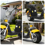 AKEZ Harley Electric Scooter 60V 1500W/2000W Brushless Motor, Dual Removable Lithium Battery, LED Headlight, Taillight & Turn Signals Cruise at 25km/h Unlock More Power (Details Inside)*