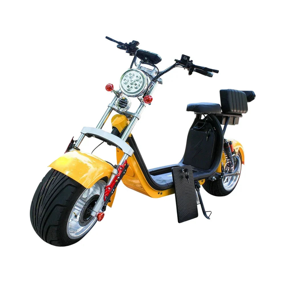 AKEZ Harley Electric Scooter 60V 1500W/2000W Brushless Motor, 12-inch Vacuum Tyres, Dual Removable Lithium BatteryWaterproof Base Cruise at 25km/h Unlock More Power (Details Inside)*