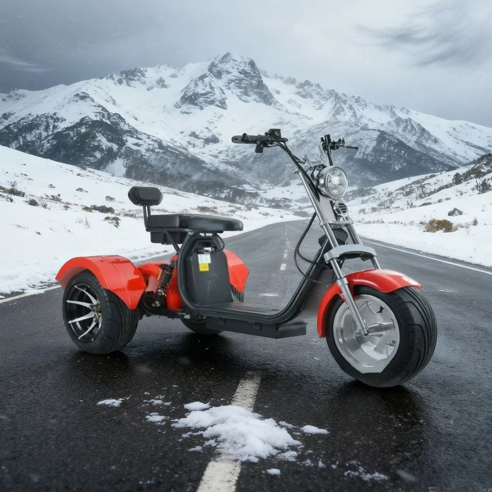 AKEZ Harley Electric Scooter 60V 1500W/2000W Brushless Motor, Dual Removable Lithium Battery, 12-inch Vacuum Tyres, Digital LCD Dashboard Cruise at 25km/h Unlock More Power (Details Inside)*
