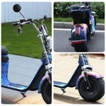 AKEZ Harley Electric Scooter 60V 1500W/2000W Brushless Motor, Dual Removable Lithium Battery,  Rear Storage Backrest Design Cruise at 25km/h Unlock More Power (Details Inside)*