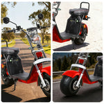 AKEZ Harley Electric Scooter 60V 1500W/2000W Brushless Motor, Dual Removable Lithium Battery, Waterproof Base Design Cruise at 25km/h Unlock More Power (Details Inside)*