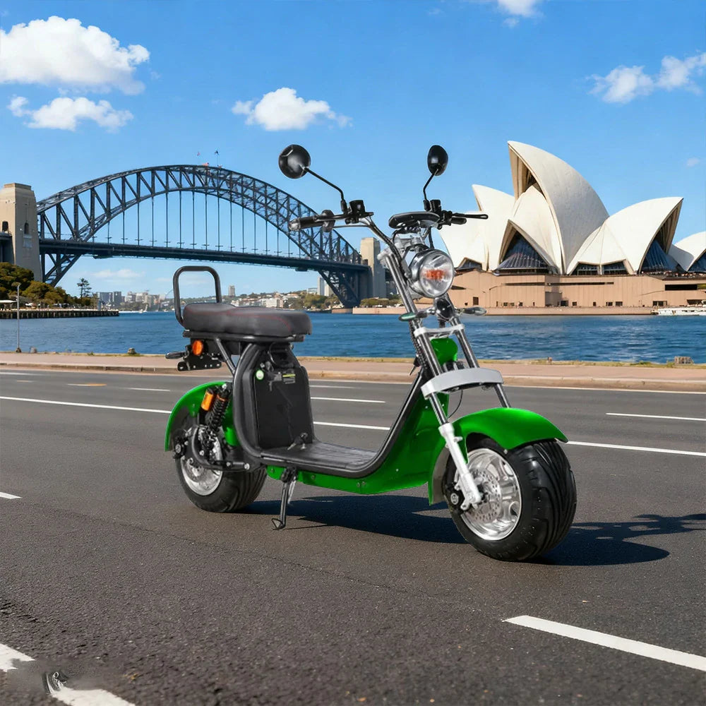 AKEZ Harley Electric Scooter 60V 1500W/2000W Brushless Motor, Dual Removable Lithium Battery, 10-inch Aluminium Rims Cruise at 25km/h Unlock More Power (Details Inside)*