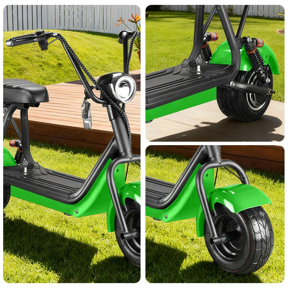 AKEZ Harley Electric Bike 60V 1500/2000W Brushless Motor, Dual Lithium Batteries, 8-inch Vacuum Tyres Waterproof Base Design Cruise at 25km/h Unlock More Power (Details Inside)*