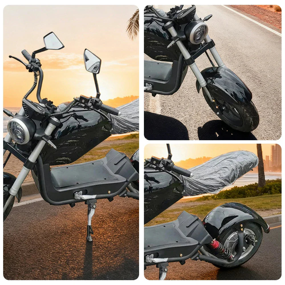 AKEZ Harley Harley Electric Bike 60V 1500W/2000W Brushless Motor, Lithium Battery, Dual Suspension, 10-inch Tyres Cruise at 25km/h Unlock More Power (Details Inside)*