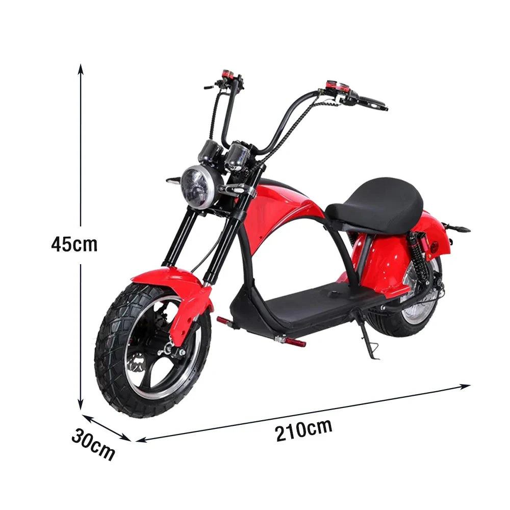 AKEZ Harley Harley Electric Bike 60V 1500/2000W Brushless Motor, Removable Lithium Battery, Dual Suspension, 12-inch Tyres Cruise at 25km/h Unlock More Power (Details Inside)*