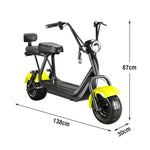AKEZ Harley Electric Bike 48V 800W Brushless Motor, Removable Lithium Battery, 6-inch Tyres, Rear Suspension Cruise at 25km/h - Unlock More Power (Details Inside)*
