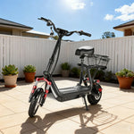 AKEZ Harley Electric Bike 48V 800W Brushless Motor, Removable Lithium Battery, 6-inch Tyres, Aluminium Suspension Single-Bar Foldable Handlebar Cruise at 25km/h - Unlock More Power (Details Inside)*