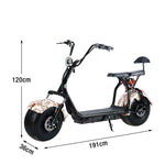 AKEZ Harley Electric Scooter 1500/2000W, Dual Suspension, 8-inch Vacuum Tyres, Lithium Battery - Smooth & Safe Ride Cruise at 25km/h Unlock More Power (Details Inside)*