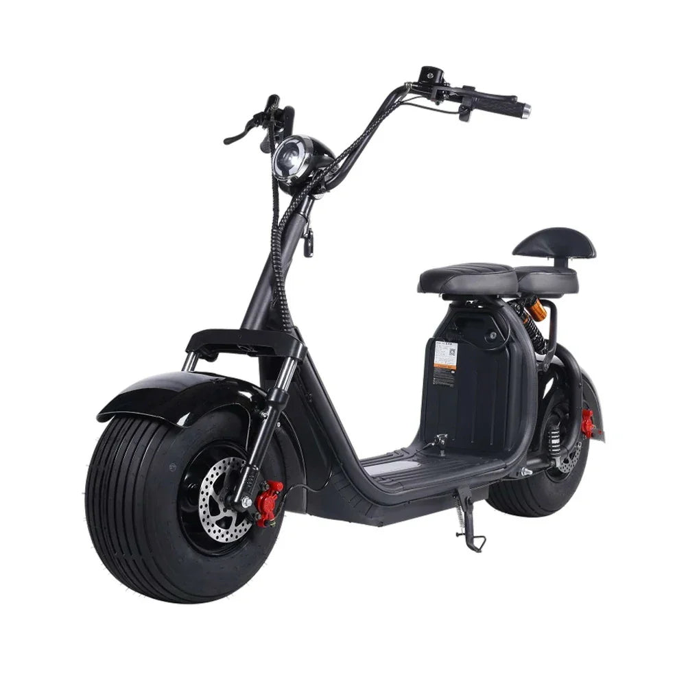 AKEZ Harley Electric Bike 60V 1500/2000W Brushless Motor, Removable Lithium Battery, 8-inch Tyres, Dual Suspension Wide Seat with Backrest Cruise at 25km/h Unlock More Power (Details Inside)*