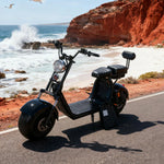 AKEZ Harley Electric Bike 60V 1500/2000W Brushless Motor, 8-inch Vacuum Tyres, Hydraulic & Air Suspension, Dual-Bar Fork with Backrest Cruise at 25km/h Unlock More Power (Details Inside)*
