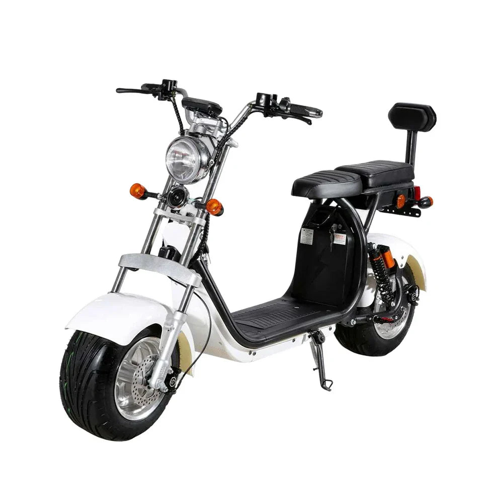 AKEZ Harley Electric Scooter 60V 1500W/2000W Motor, Removable Lithium Batteries, 10-inch Tyres & Backrest Comfort Design Cruise at 25km/h Unlock More Power (Details Inside)*