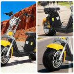 AKEZ Harley Electric Scooter 60V 1500W/2000W Brushless Motor, Removable Lithium Battery, LED Headlight, Taillight & Turn Signals Cruise at 25km/h Unlock More Power (Details Inside)*
