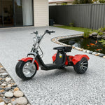 AKEZ Harley Electric Scooter 60V 1500W/2000W Brushless Motor, Removable Lithium Battery, 12-inch Vacuum Tyres, Digital LCD Dashboard Cruise at 25km/h Unlock More Power (Details Inside)*