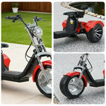 AKEZ Harley Electric Scooter 60V 1500W/2000W Brushless Motor, Removable Lithium Battery, 12-inch Vacuum Tyres, Digital LCD Dashboard Cruise at 25km/h Unlock More Power (Details Inside)*