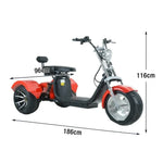 AKEZ Harley Electric Scooter 60V 1500W/2000W Brushless Motor, Removable Lithium Battery, 12-inch Vacuum Tyres, Digital LCD Dashboard Cruise at 25km/h Unlock More Power (Details Inside)*