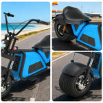 AKEZ Harley Electric Scooter 60V 2000W Brushless Motor, Removable Lithium Battery, 12-inch Vacuum Tyres, Foldable Footrests Cruise at 25km/h Unlock More Power (Details Inside)*
