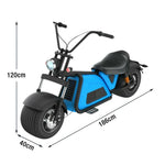 AKEZ Harley Electric Scooter 60V 2000W Brushless Motor, Removable Lithium Battery, 12-inch Vacuum Tyres, Foldable Footrests Cruise at 25km/h Unlock More Power (Details Inside)*