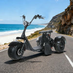 AKEZ Harley Electric Bike 60V 1500W/2000W Brushless Motor, 8-inch Vacuum Tyres, Dual Suspension System, Wide Seat with Backrest Cruise at 25km/h Unlock More Power (Details Inside)*