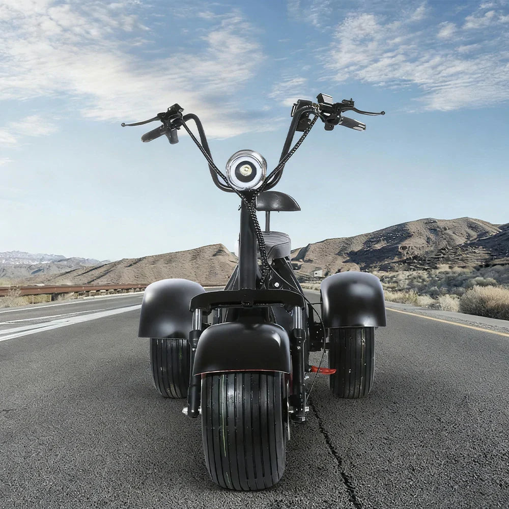 AKEZ Harley Electric Bike 60V 1500W/2000W Brushless Motor, 8-inch Vacuum Tyres, Dual Suspension System, Wide Seat with Backrest Cruise at 25km/h Unlock More Power (Details Inside)*