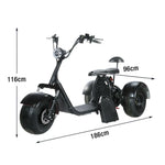 AKEZ Harley Electric Bike 60V 1500W/2000W Brushless Motor, 8-inch Vacuum Tyres, Dual Suspension System, Wide Seat with Backrest Cruise at 25km/h Unlock More Power (Details Inside)*