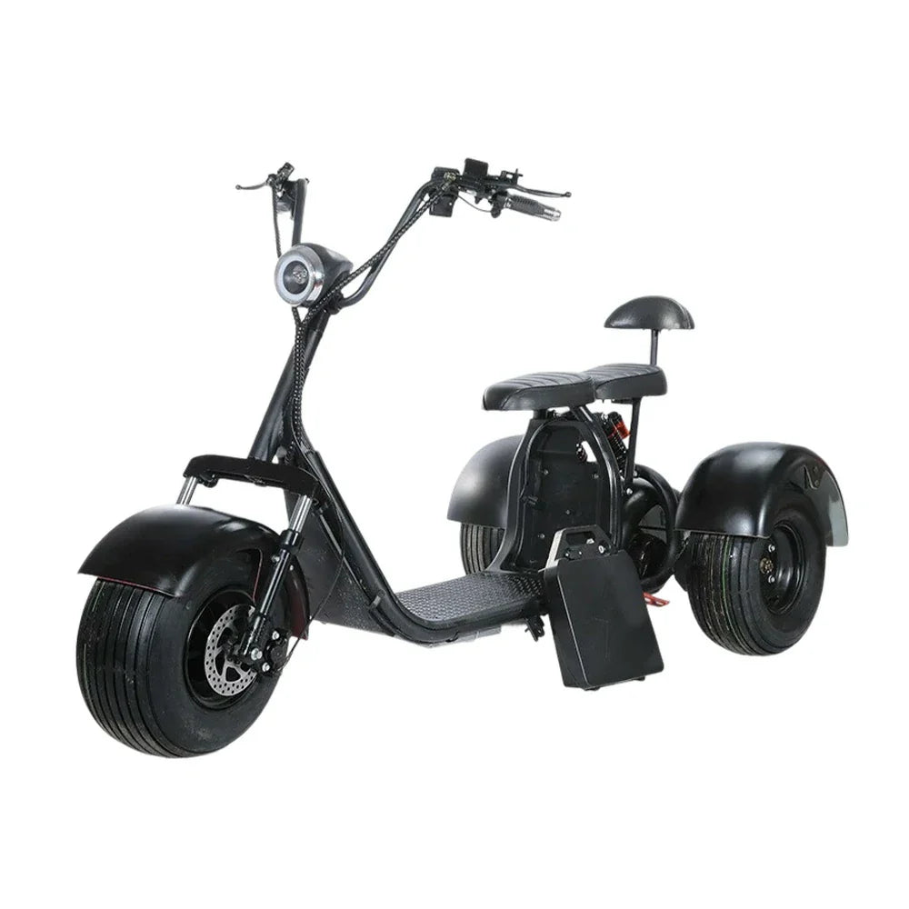 AKEZ Harley Electric Bike 60V 1500W/2000W Brushless Motor, 8-inch Vacuum Tyres, Dual Suspension System, Wide Seat with Backrest Cruise at 25km/h Unlock More Power (Details Inside)*