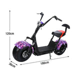 AKEZ Harley Electric Scooter 60V 1500W/2000W Brushless Motor, Lead-Acid Battery, Dual Suspension & Rear Backrest Cruise at 25km/h Unlock More Power (Details Inside)*