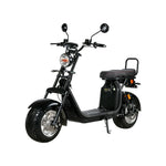 AKEZ Harley Electric Scooter 1500W Brushless Motor 60V 20Ah - Removable Lithium Battery, 10-Inch Aluminium Rims - Black | Cruise at 25km/h | Unlock More Power (Details Inside)*