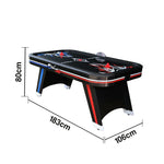 AIRMAX 7FT Air Hockey Table with Electronic Scoring Smooth Airflow Strong Support Legs - Red & Blue