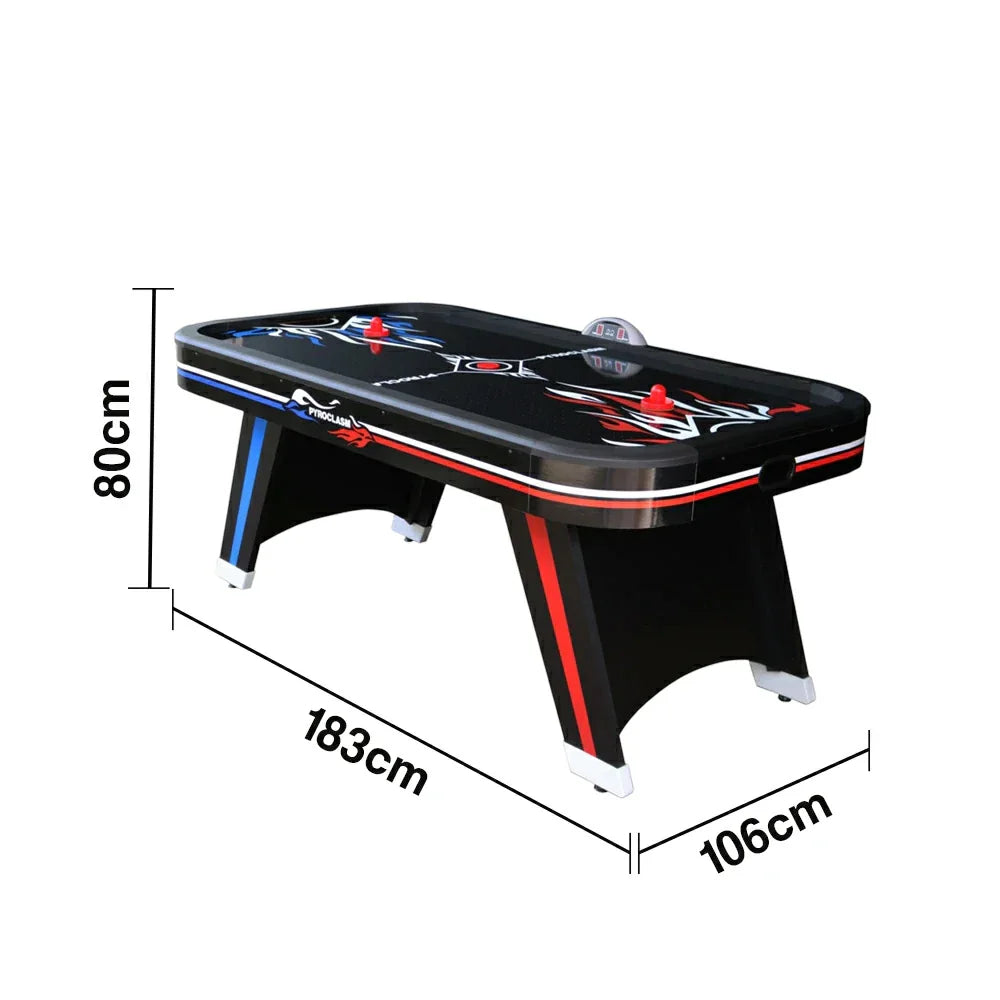AIRMAX 7FT Air Hockey Table with Electronic Scoring Smooth Airflow Strong Support Legs - Red & Blue
